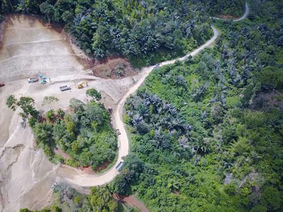 Tampak Atas Lokasi Kejadian Tanah Longsor